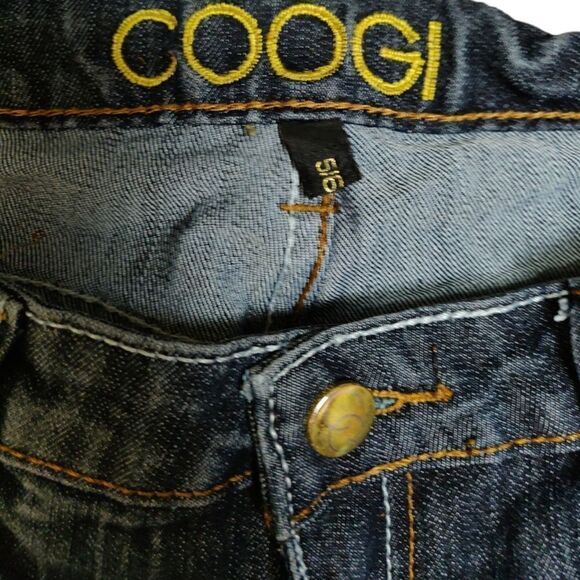💥 COOGI AUSTRALIA DISTRESSED BLUE JEANS DENIM SHORTS SIZE 5/6 - Picture 7 of 9